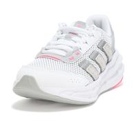 Adidas Womens Astrastar, White/Silver Metallic/Lucid Pink, 10