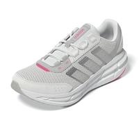 Adidas Womens Astrastar, White/Silver Metallic/Lucid Pink, 11