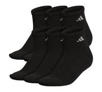 adidas Women's Athletic Cushioned Quarter Socks (6-pair) With Arch Compression for a Secure Fit Quarter Sock (pack of 6)