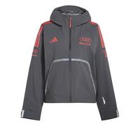 adidas Women's AUDI FORMULA ONE TEAM MECHANICS RAIN JACKET, utility black/hi-res red, XS