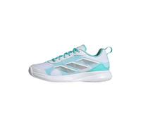 adidas Women's Avaflash Low Tennis Shoes, Cloud White/Silver Metallic/Flash Aqua, 4.5 UK