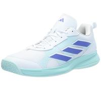 adidas Womens Avaflash Tennis Sneakers Shoes - White, White/Cobalt Blue/Semi Flash Aqua, 10.5