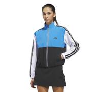adidas Women's BEYOND COLOR BLOCK TWISTWEAVE FULL ZIP JACKET, lucid ray blue, Large