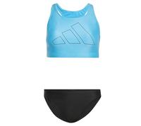 adidas Women's Big Bars Bikini, Blue Burst/Black, 32