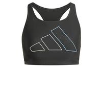 adidas Women's Big Bars Bikini Top, Black, XS