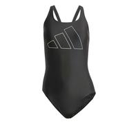 Adidas Womens Big Bars X-Back Swimsuit Colour: Black, Size: 26