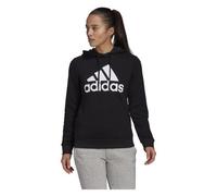 adidas WoMens Big Logo Fleece Hoodie - Black/White - Size X-Small