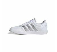 adidas Women's BREAKNET Sleek Shoes, FTWR White/Silver met./FTWR White, 6 UK