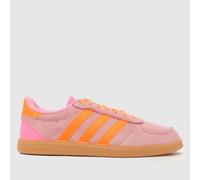 adidas Women's Breaknet Sleek Trainers in Pink & Orange, Suede, Size: 4 UK 4 (EU 36⅔)