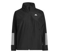 adidas Women's BSC 3-Stripes RAIN.RDY Jacket (Plus Size), Black, XXL Plus