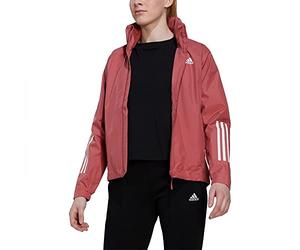 adidas Women's BSC 3-Stripes RAIN.RDY Jacket, Wonder Red, XXS
