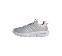 adidas Women's Cloudfoam Flex Elastic Laces Shoes, LGH Solid Grey/Matte Silver/Clear Pink, 4 UK