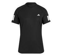 adidas Women's Club 3 Stripe Tennis Climacool Shirt, Black, XL