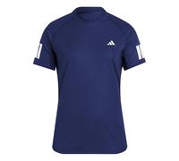 adidas Women's Club 3 Stripe Tennis Climacool Shirt, Dark Blue, M