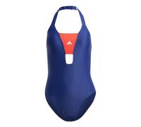 adidas Womens Color Block Halter Neck One Piece Swimsuit in Navy - Blue - Size 16 UK