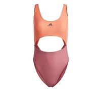 adidas Women's Colorblock Swimsuit, Coral Fusion/Pink Strata/Coral Fusion, 30