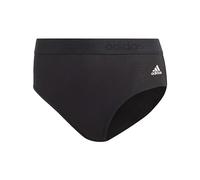 adidas Women's Comfort Flex Scoop Cotton Bikini Set Style Underwear, Black/Black, Large (Pack of 2)