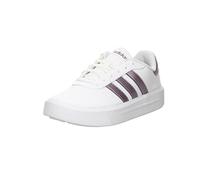 adidas Women's Court Platform Shoes, Cloud White/Matt Purple Met/Purple, 8 UK