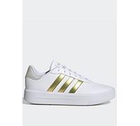 adidas Women's Court Platform Shoes - White, White, Size 3.5, Women White