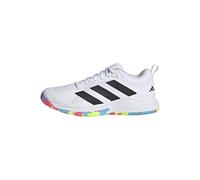 adidas Women's Court Team Bounce 2.0 Shoes, Cloud White/Core Black/Lucid Lemon, 11 UK