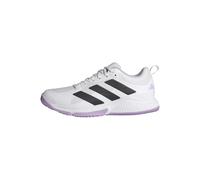 adidas Women's Court Team Bounce 2.0 Shoes, Cloud White/Core Black/Powder Plum, 12 UK