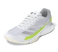adidas Women's Courtquick W Padel Shoes, Cloud White/Silver Metallic/Lucid Lemon, 7.5 UK