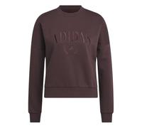 adidas Womens Cozy Holiday Graphic Sweatshirt Brown 8-10
