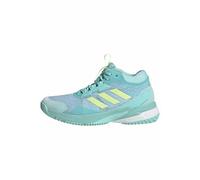 adidas Women's Crazyflight 6 Mid Top Indoor Shoes Sneaker, Flash Aqua/Yellow/White, 7.5