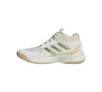 Adidas Women's Crazyflight 6 Mid Top Indoor Sneaker, Off White/Gold Metallic/Crystal Sand, 9.5 UK