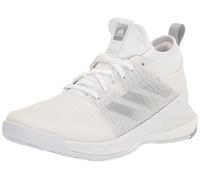 adidas Women's Crazyflight Indoor Court Shoe, White/Silver Metallic/Grey, 8.5 UK