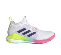 adidas Women's Crazyflight Mid Volleyball Shoe, White/Team Collegiate Purple/Flash Aqua, 7.5 UK