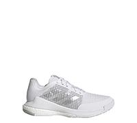 adidas Women's Crazyflight Volleyball Shoe, White/Silver Metallic/Grey, 7