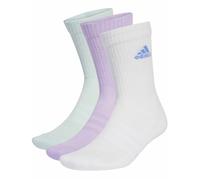 adidas Women's Cushioned Crew Socks 3 Pairs - Powder Plum/White/Halo Mint - Purple - Size: Small