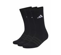 adidas Women's Cushioned Sportswear Crew Socks 3 Pair Pack - Black/White - Size: Large