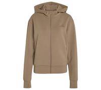 adidas - Women's D4T Workout Full Zip Hooded Sweatshirt - Hoodie size M, sand