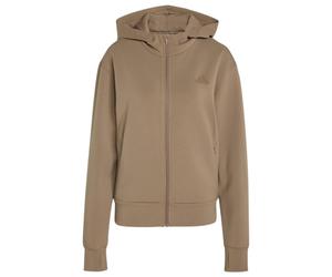 adidas - Women's D4T Workout Full Zip Hooded Sweatshirt - Hoodie size XS, sand