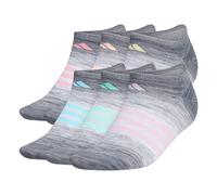 adidas Women's Damen Superlite Ombre 6er-Pack No Show Sock, Grey/Bliss Purple/Easy Green, M (Pack of 6)