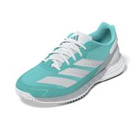 adidas Women's Defiant Speed 2 Tennis Shoes, Flash Aqua/Silver met./Mint ton, 8 UK