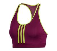 adidas Women's Don't Rest Alphaskin Padded 3-Stripes Sports Bra Powber/Sesosl, S