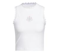 adidas Women's Embroidered Flowers Graphic Tank TOP, White, XXS