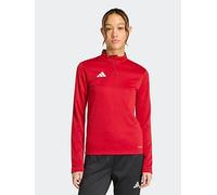adidas Womens Entrada 26 Football 1/4 Zip Top, Red, Size S, Women Red