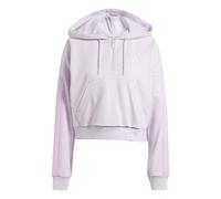 adidas Womens Essentials 3 Stripes 1/4 Zip Hoodie Hooded Sweatshirt Top Long