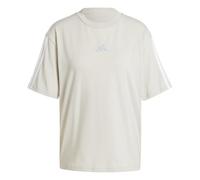 adidas Women's Essentials 3-Stripes Boyfriend T-Shirt, Wonder Alumina/White, XL