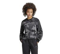 adidas Womens Essentials 3 Stripes Camo Print Cropped Black L