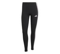 adidas Women's ESSENTIALS 3-STRIPES COTTON LEGGINGS, black/clear pink, XS
