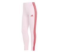 adidas Women's Essentials 3-Stripes Cotton Leggings, Clear Pink/Pure Ruby, S