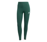 adidas Women's Essentials 3-Stripes Cotton Leggings, Collegiate Green/White, XXL