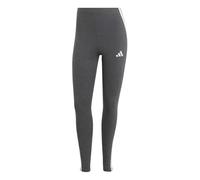 adidas Women's Essentials 3-Stripes Cotton Leggings, Dark Grey Heather/White, XS