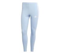 adidas Women's ESSENTIALS 3-STRIPES COTTON LEGGINGS, glow blue/white, XL