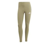 adidas Women's ESSENTIALS 3-STRIPES COTTON LEGGINGS, olive strata/white, L